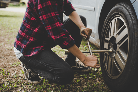 how to fix a flat tire